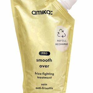 Amika Smooth Over Hair Treatment in Yellow Pouch